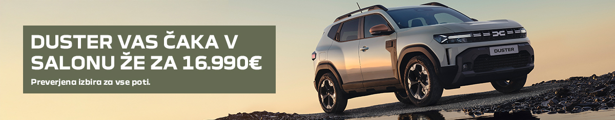 Na sliki je prikazano vozilo Dacia Duster