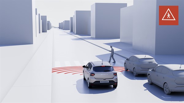 Slika prikazuje sistem za prepoznavanje kolesarjev in pešcev.