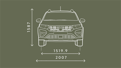 Sandero Stepway – mere sprednjega dela