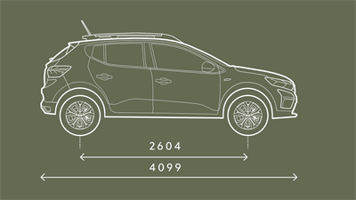 Sandero Stepway – mere bočnega dela