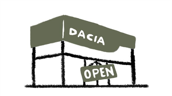 Dacia poslovalnica - skica